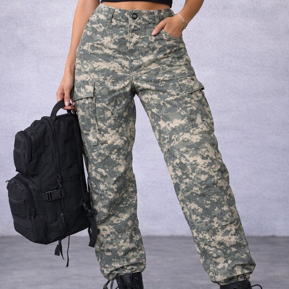 US Army ACU Digital Camo Cargo Pants Medium Short Military Combat Uniform 31-35